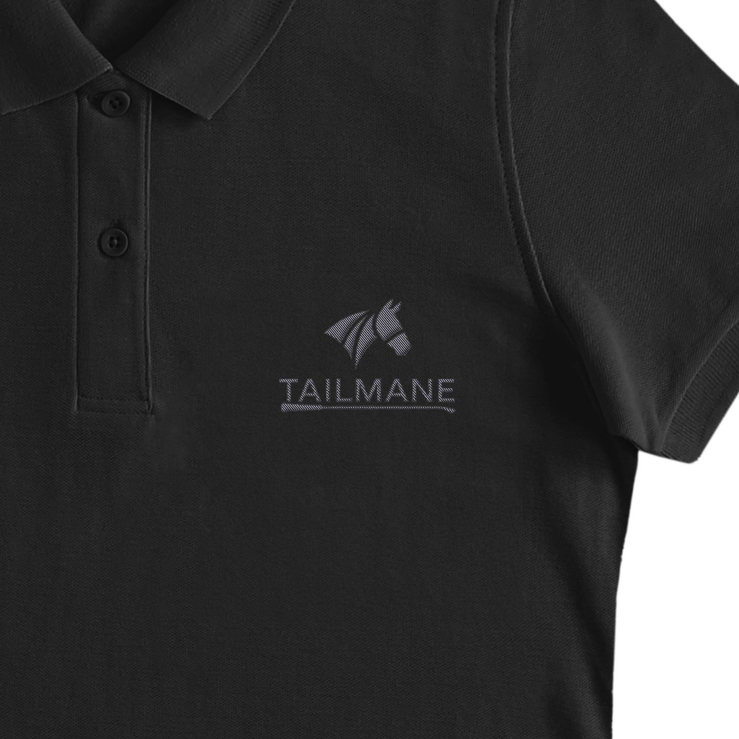 TAILMANEロゴ刺繍 鹿の子ドライポロシャツ(レディース) 全6色 T021 black image