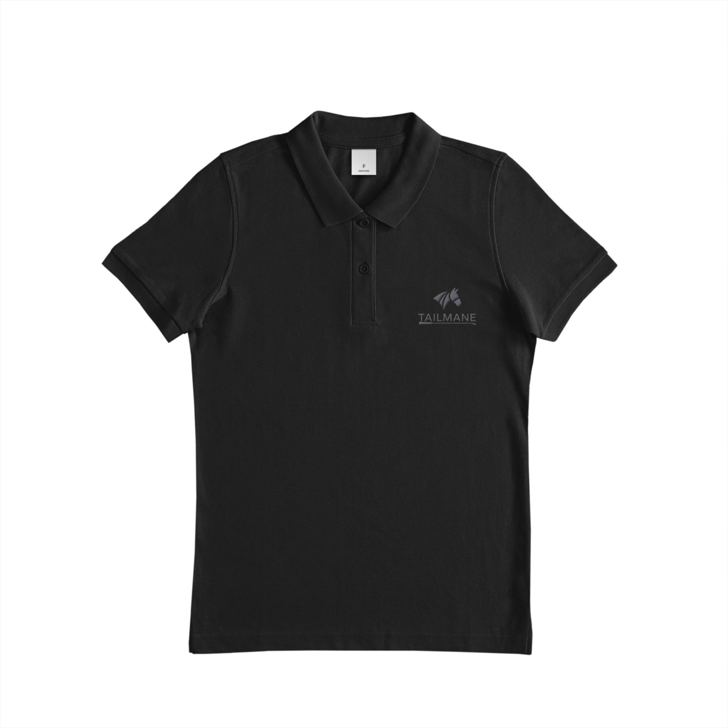 TAILMANEロゴ刺繍 鹿の子ドライポロシャツ(レディース) 全6色 T021 black image