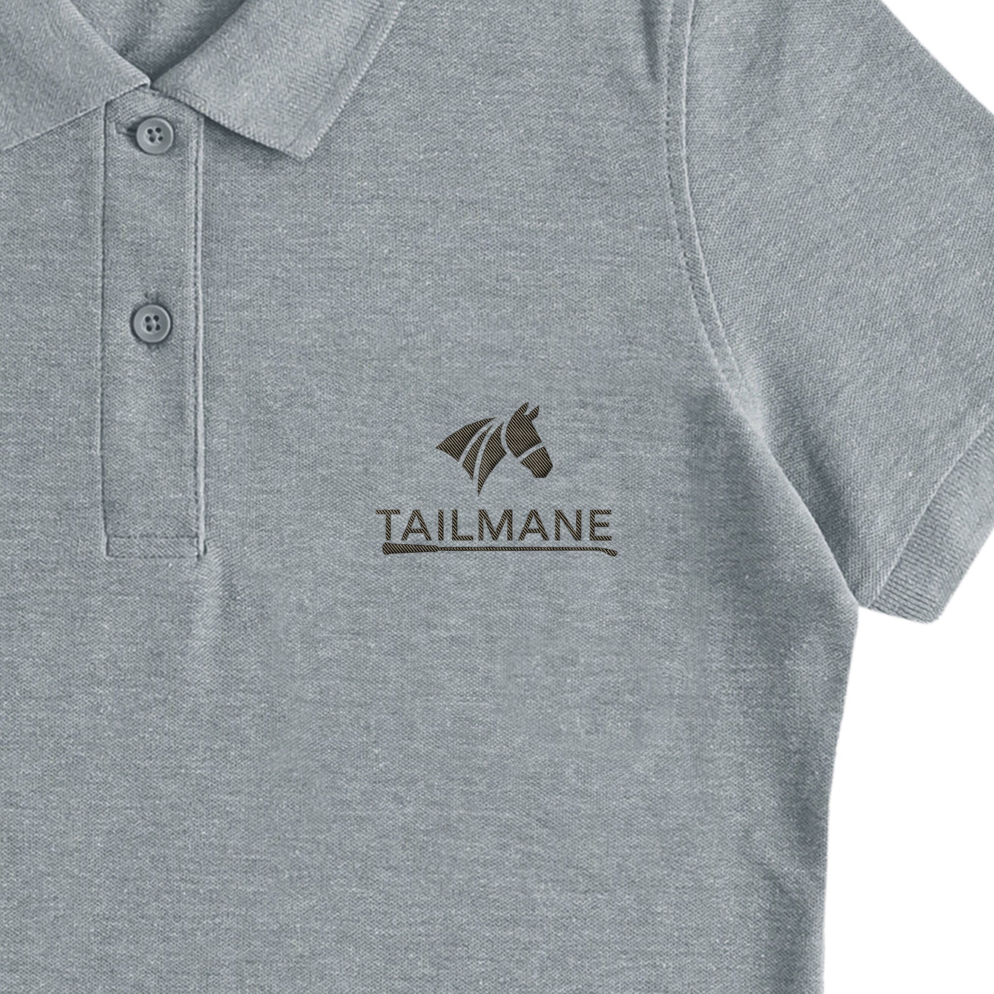 TAILMANEロゴ刺繍 鹿の子ドライポロシャツ(レディース) 全6色 T021 heather-gray image