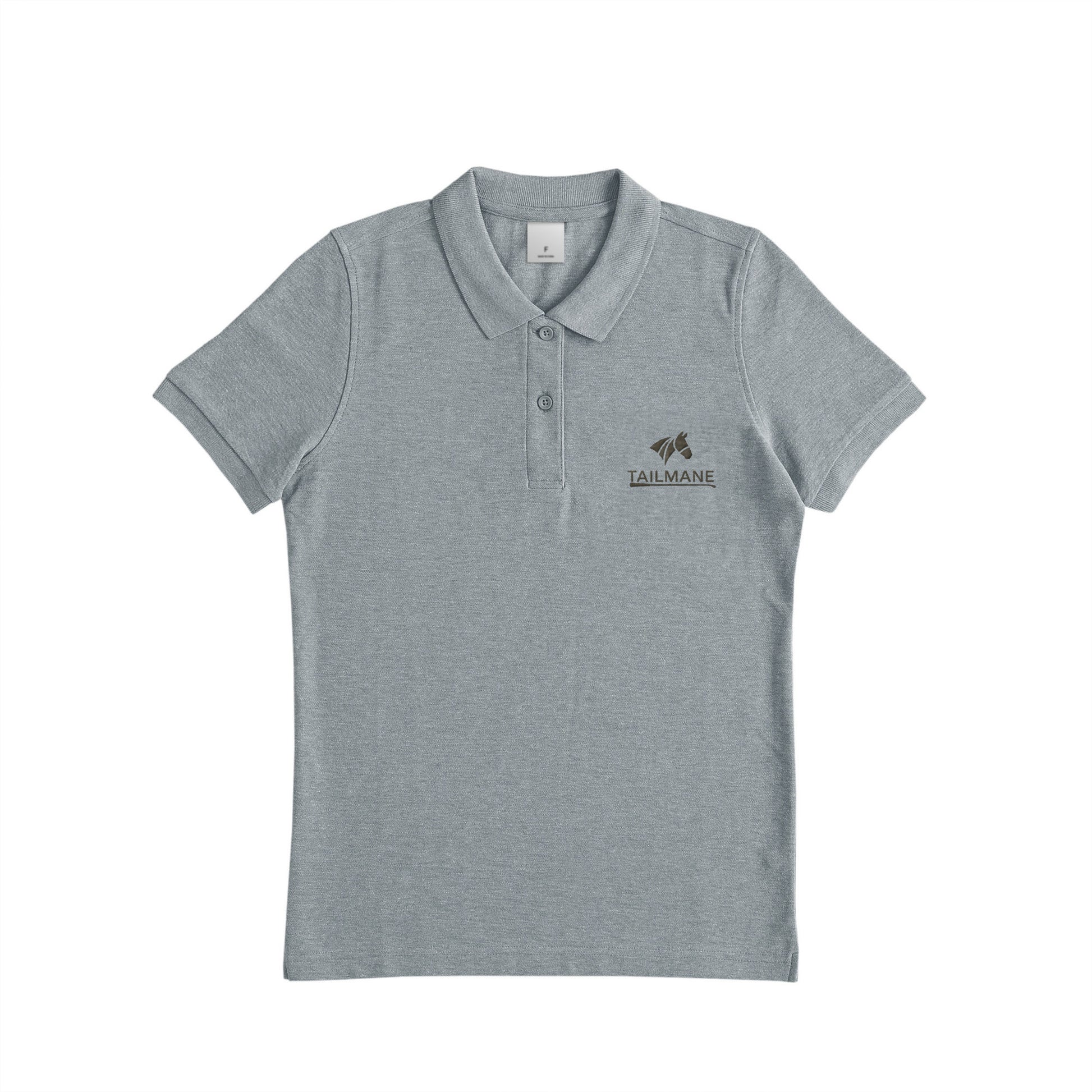 TAILMANEロゴ刺繍 鹿の子ドライポロシャツ(レディース) 全6色 T021 heather-gray image
