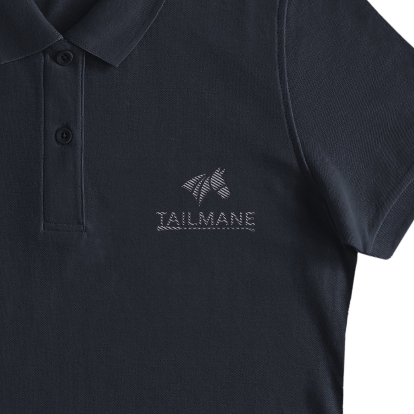 TAILMANEロゴ刺繍 鹿の子ドライポロシャツ(レディース) 全6色 T021 navy image