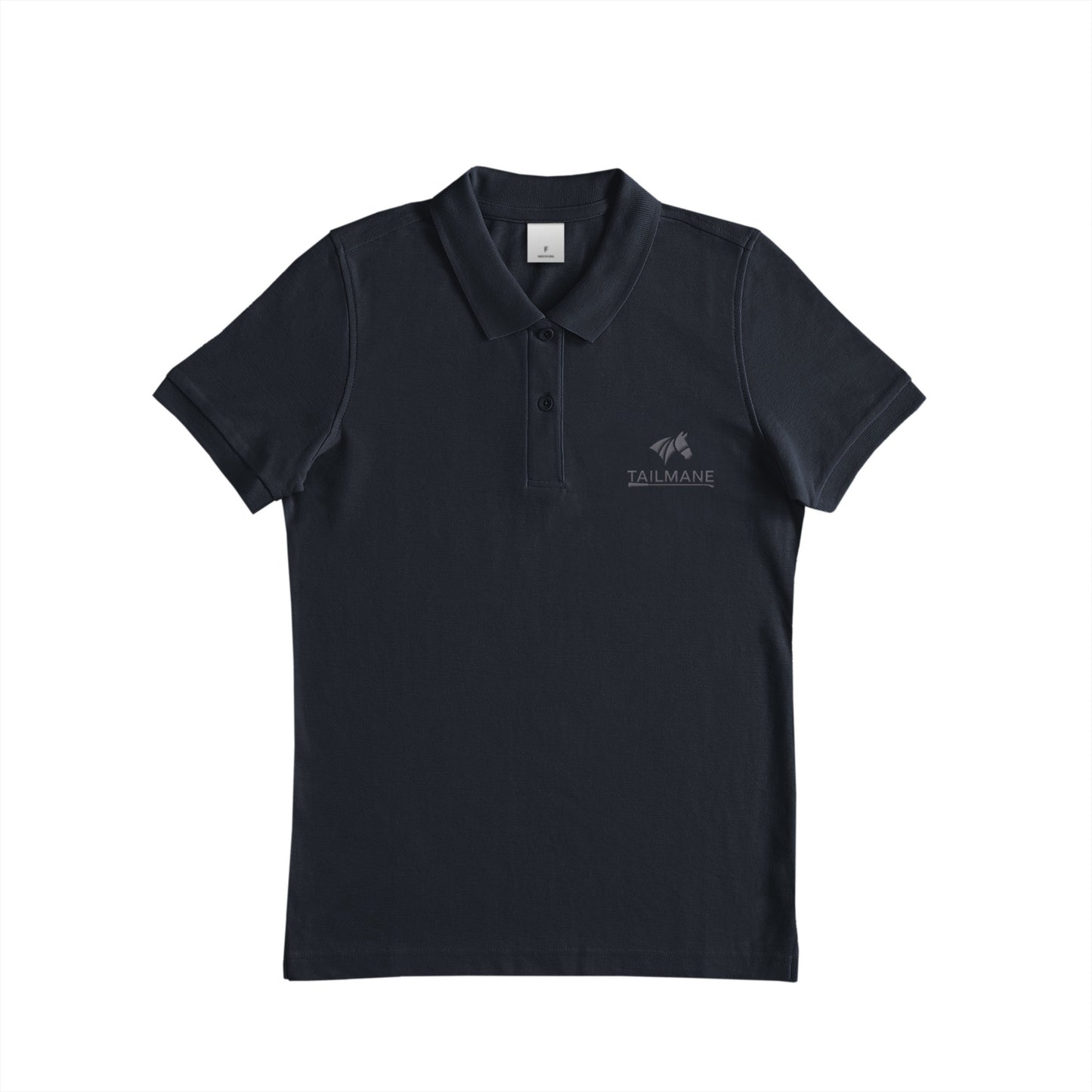 TAILMANEロゴ刺繍 鹿の子ドライポロシャツ(レディース) 全6色 T021 navy image