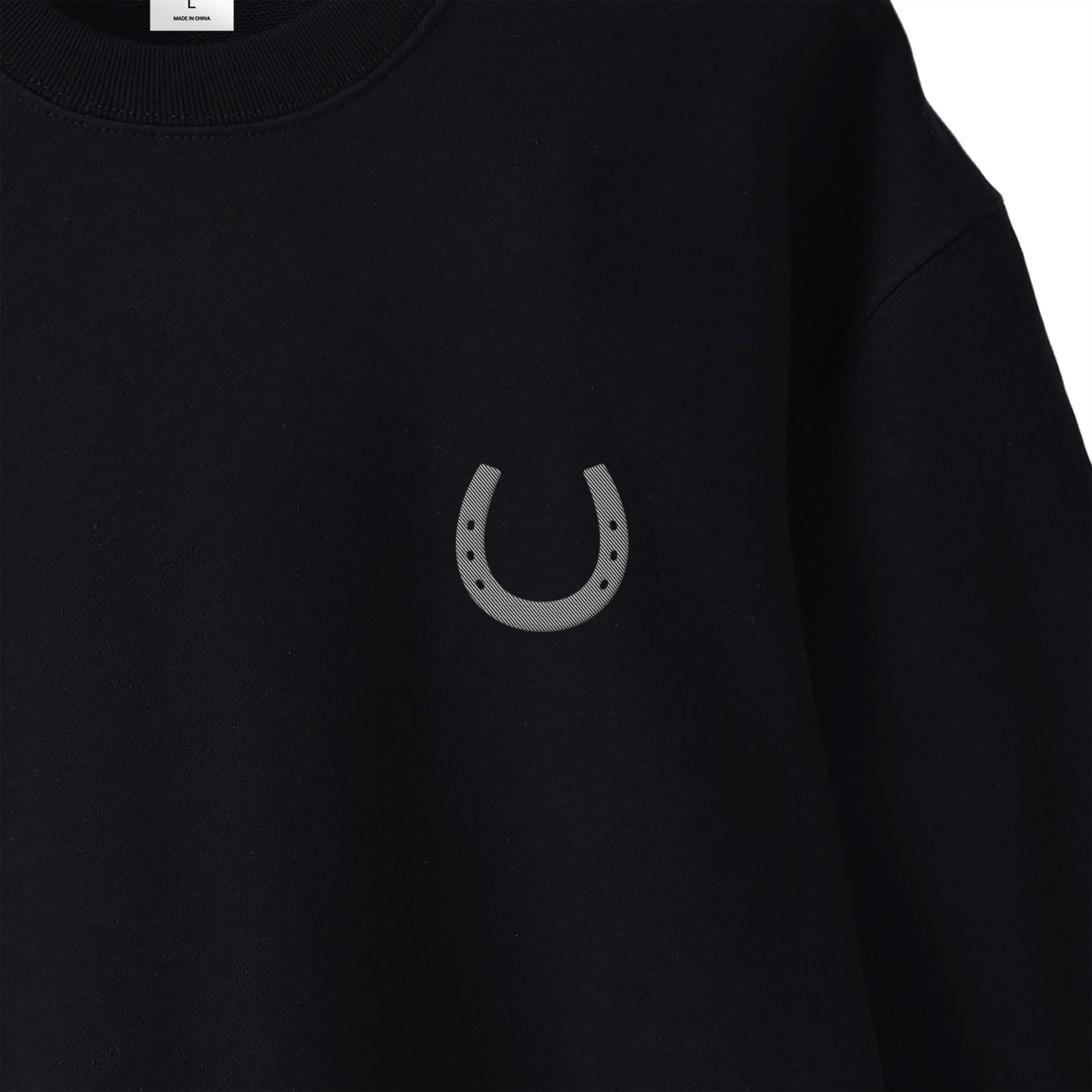 ホースシュー刺繍 SWEAT 全3色 T010 black image