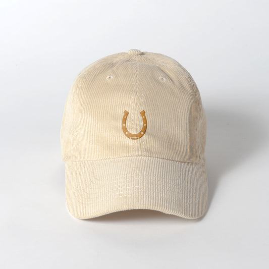 蹄鉄ワンポイント刺繍 コーデュロイCAP 全4色 T005 sand image