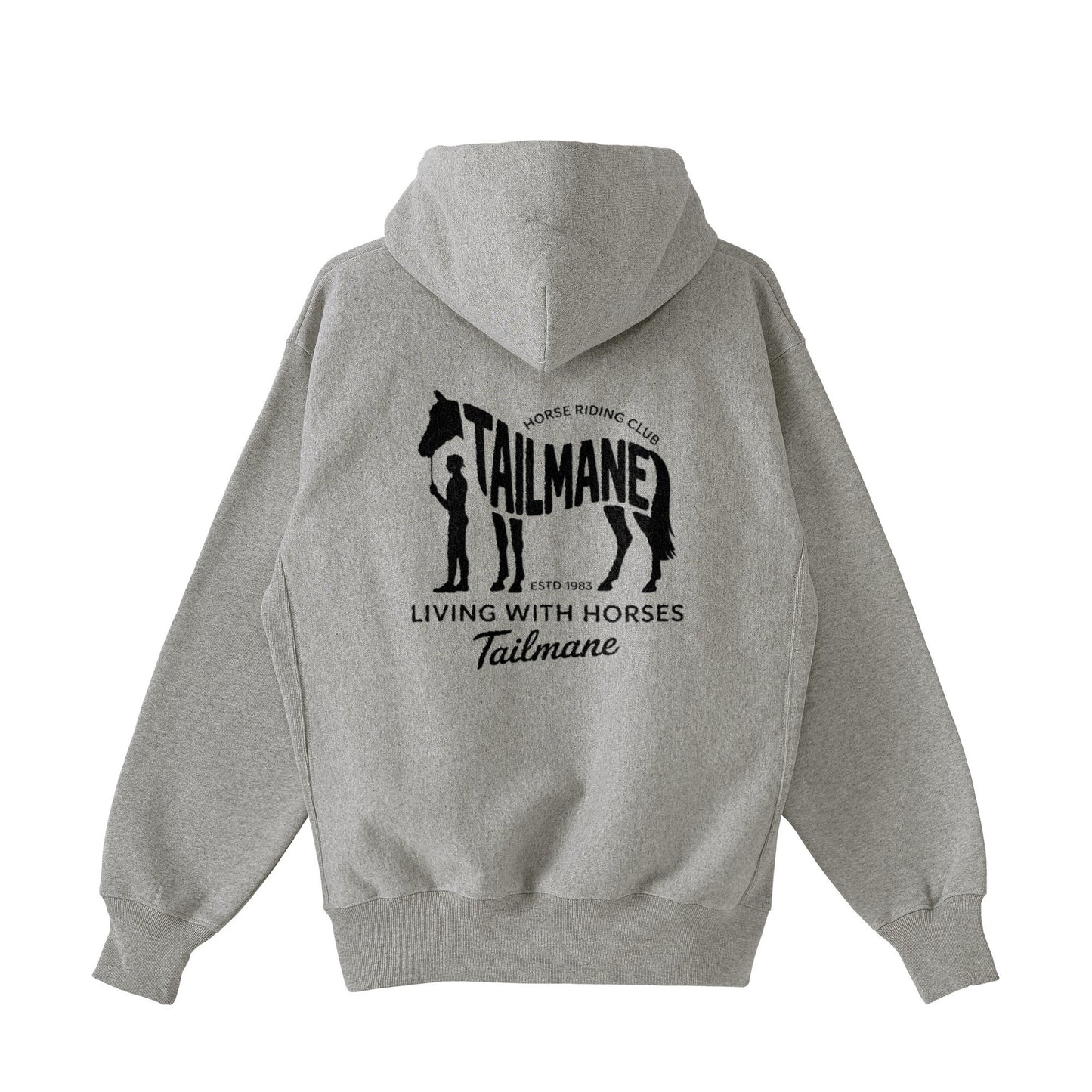 HORSE RIDING CLUB 2 裏起毛ZIPパーカー (刺繍ロゴ入り) 4Color T059 gray image