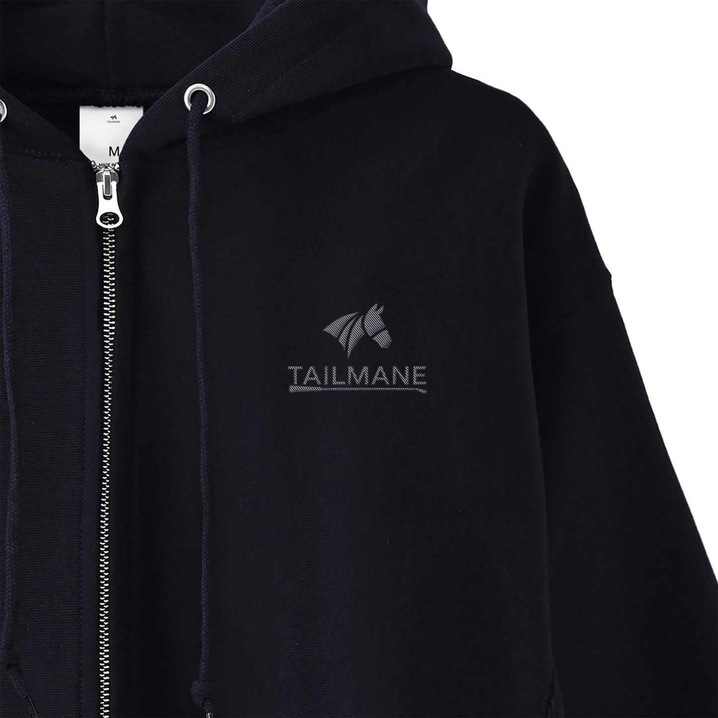 HORSE RIDING CLUB 2 裏起毛ZIPパーカー (刺繍ロゴ入り) 4Color T059 navy image