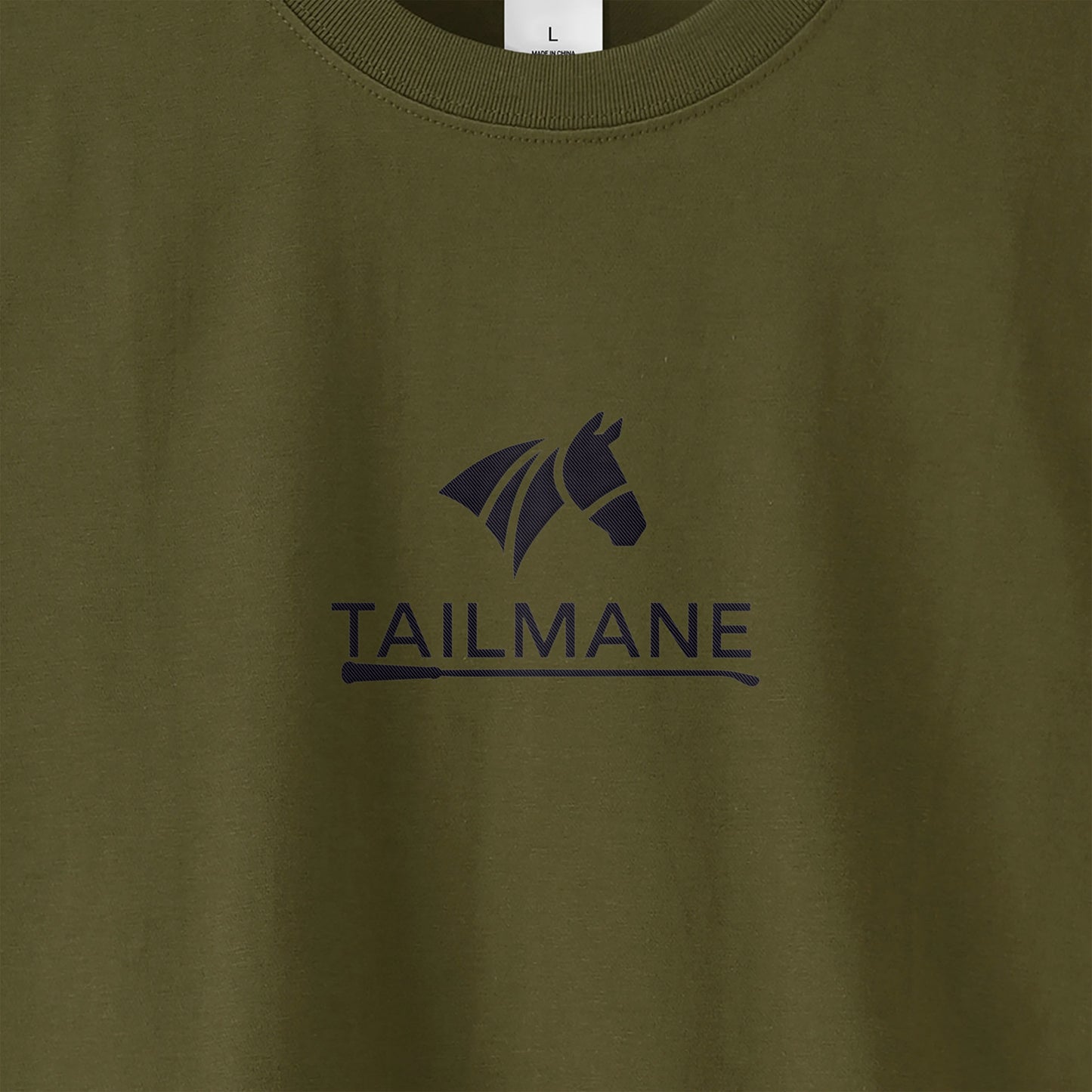 TAILMANEロゴ刺繍 SHOT TEE T005 olive-drab image