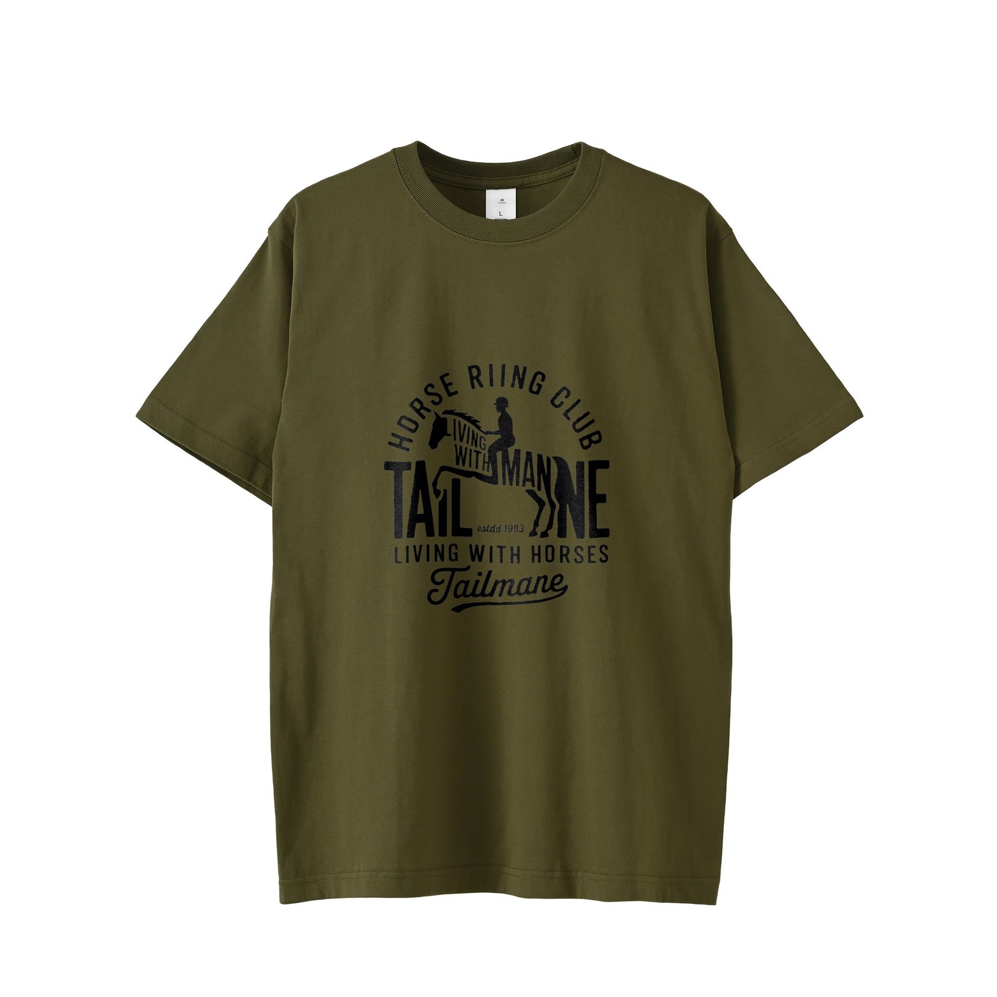 HORSE RIDING CLUB 半袖Tシャツ 全8色 T015 olive-drab image