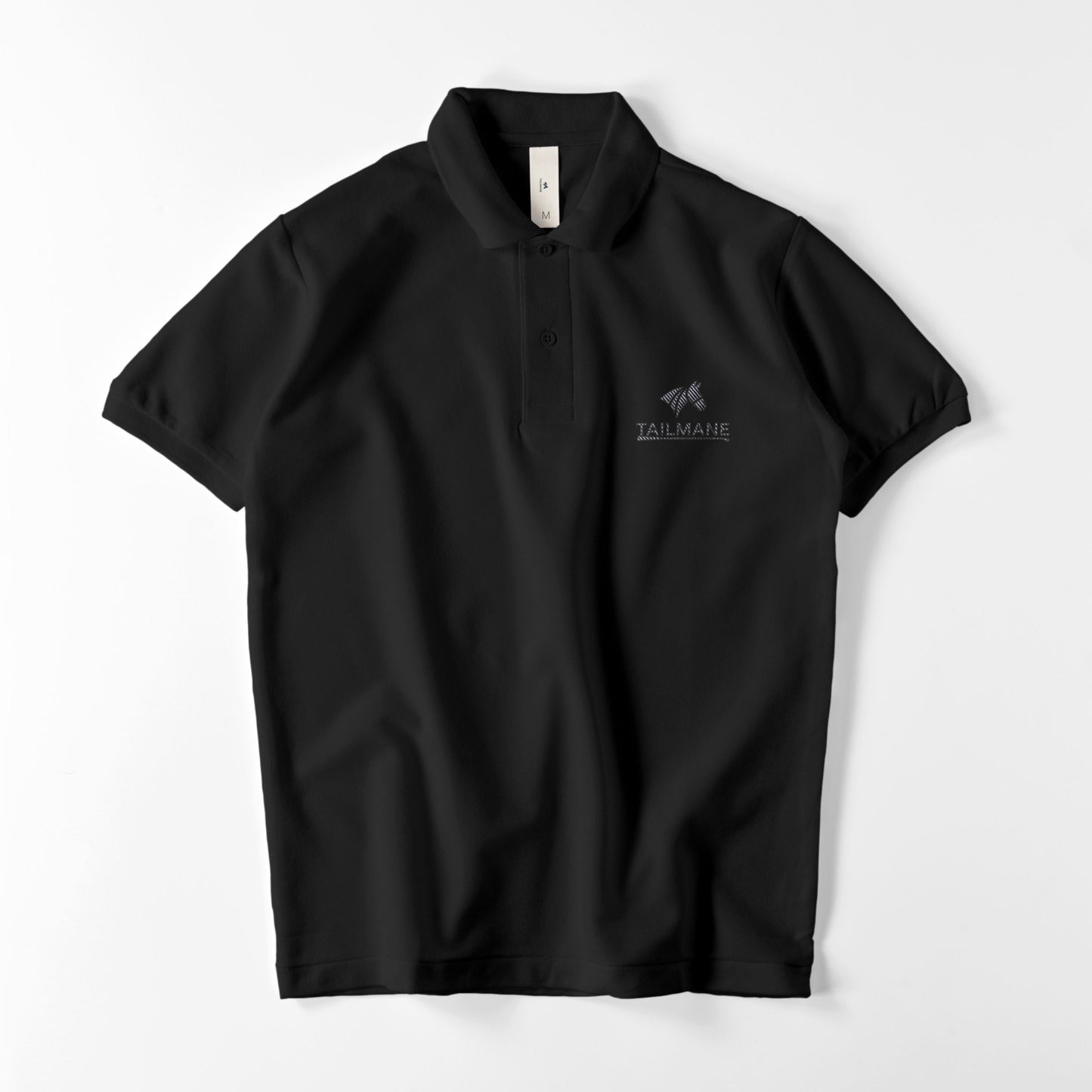 TAILMANEロゴ刺繍 鹿の子ドライポロシャツ(ユニセックス) 全3色 T023 black image