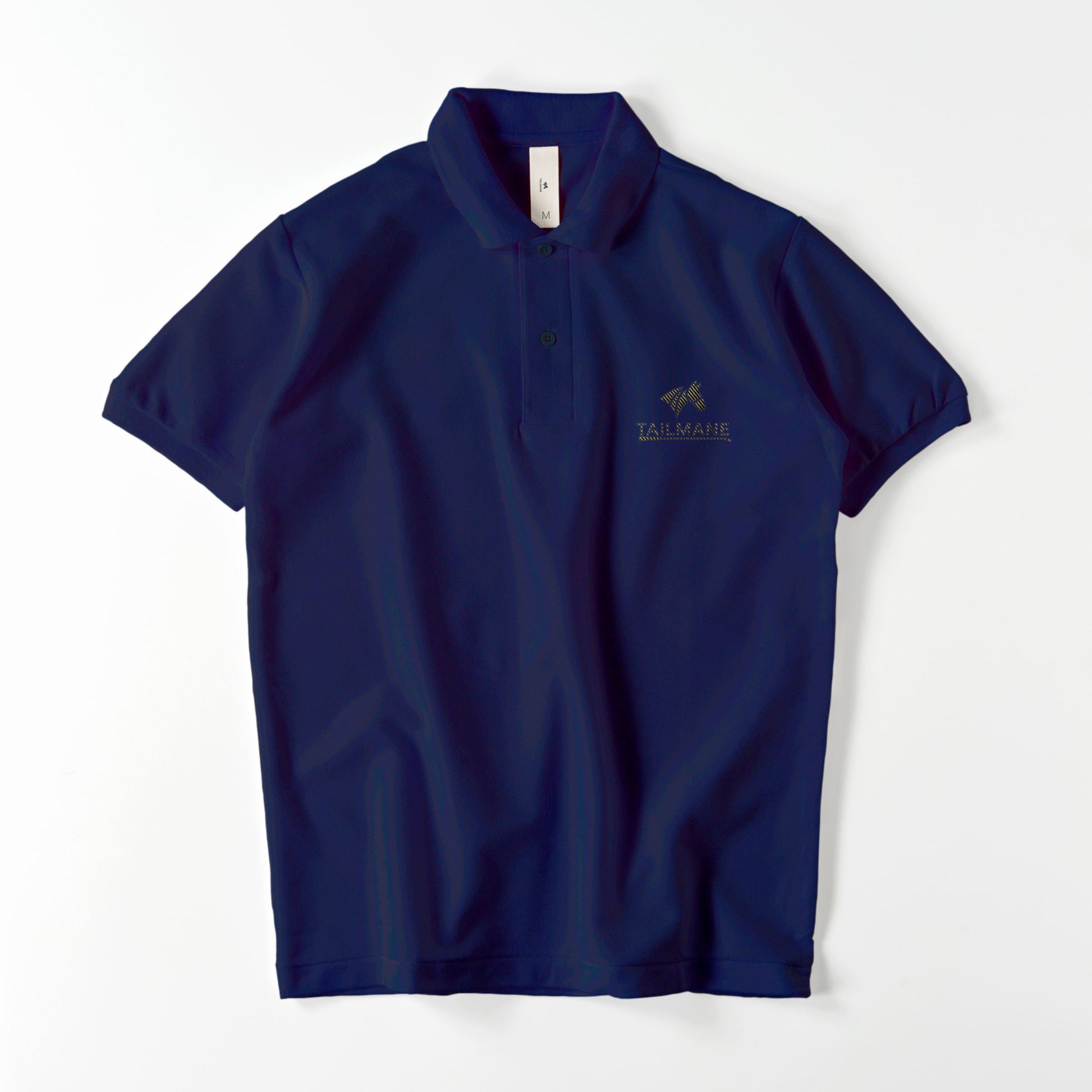TAILMANEロゴ刺繍 鹿の子ドライポロシャツ(ユニセックス) 全3色 T023 navy image