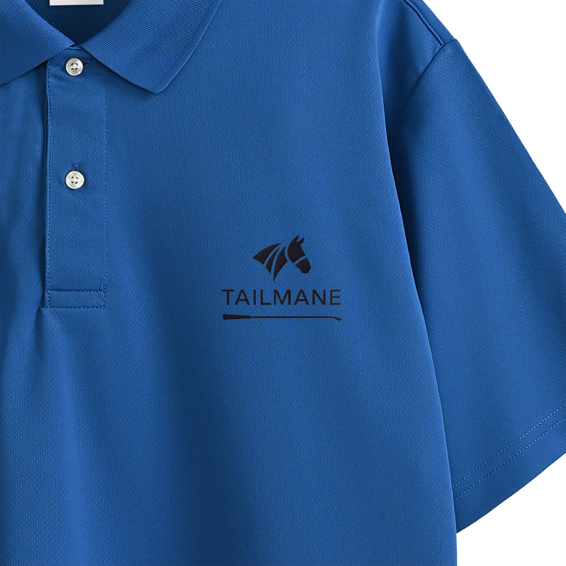 TAILMANEロゴ刺繍 ドライポロシャツ(ユニセックス) 全4色 T022 blue image
