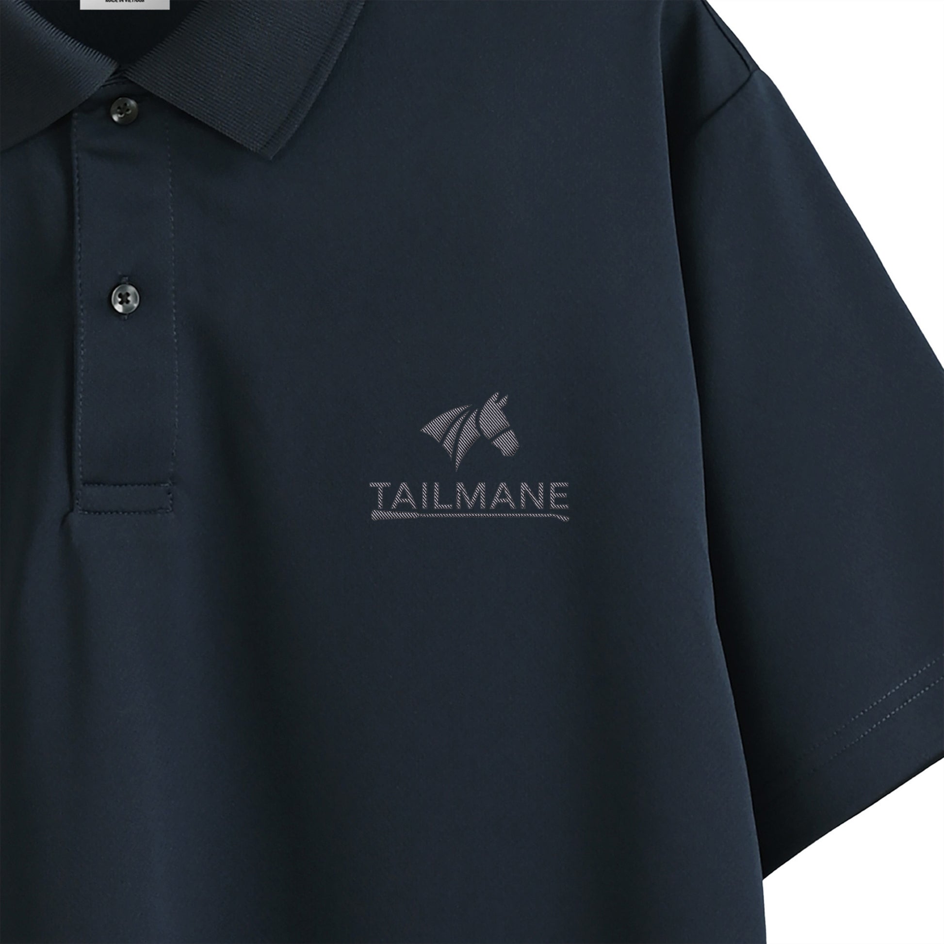 TAILMANEロゴ刺繍 ドライポロシャツ(ユニセックス) 全4色 T022 navy image
