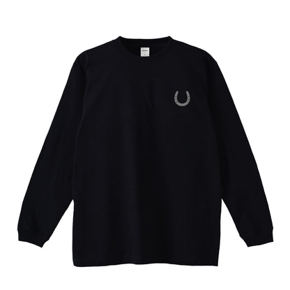 ホースシュー刺繍　LONG TEE　全3色 T009 black image