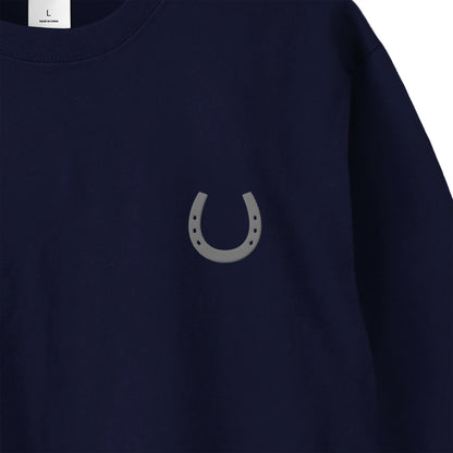 ホースシュー刺繍　LONG TEE　全3色 T009 navy image