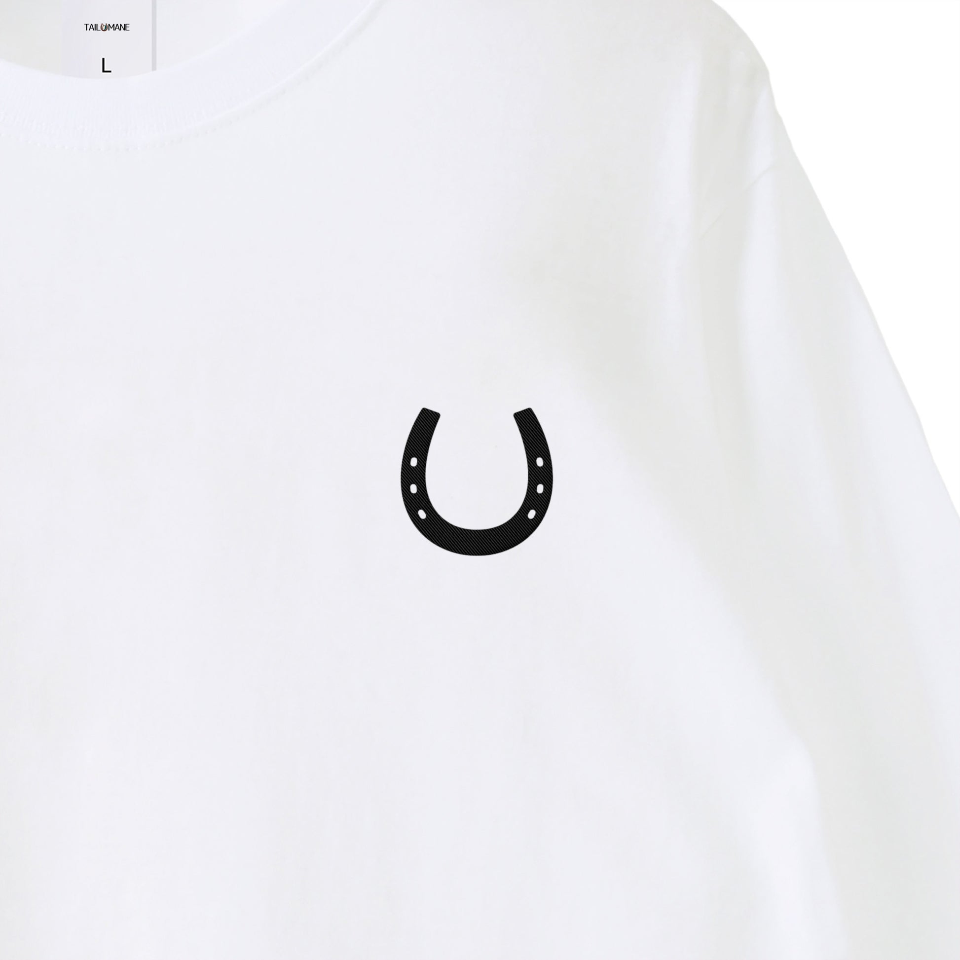ホースシュー刺繍　LONG TEE　全3色 T009 white image