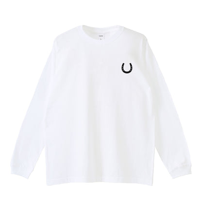 ホースシュー刺繍　LONG TEE　全3色 T009 white image