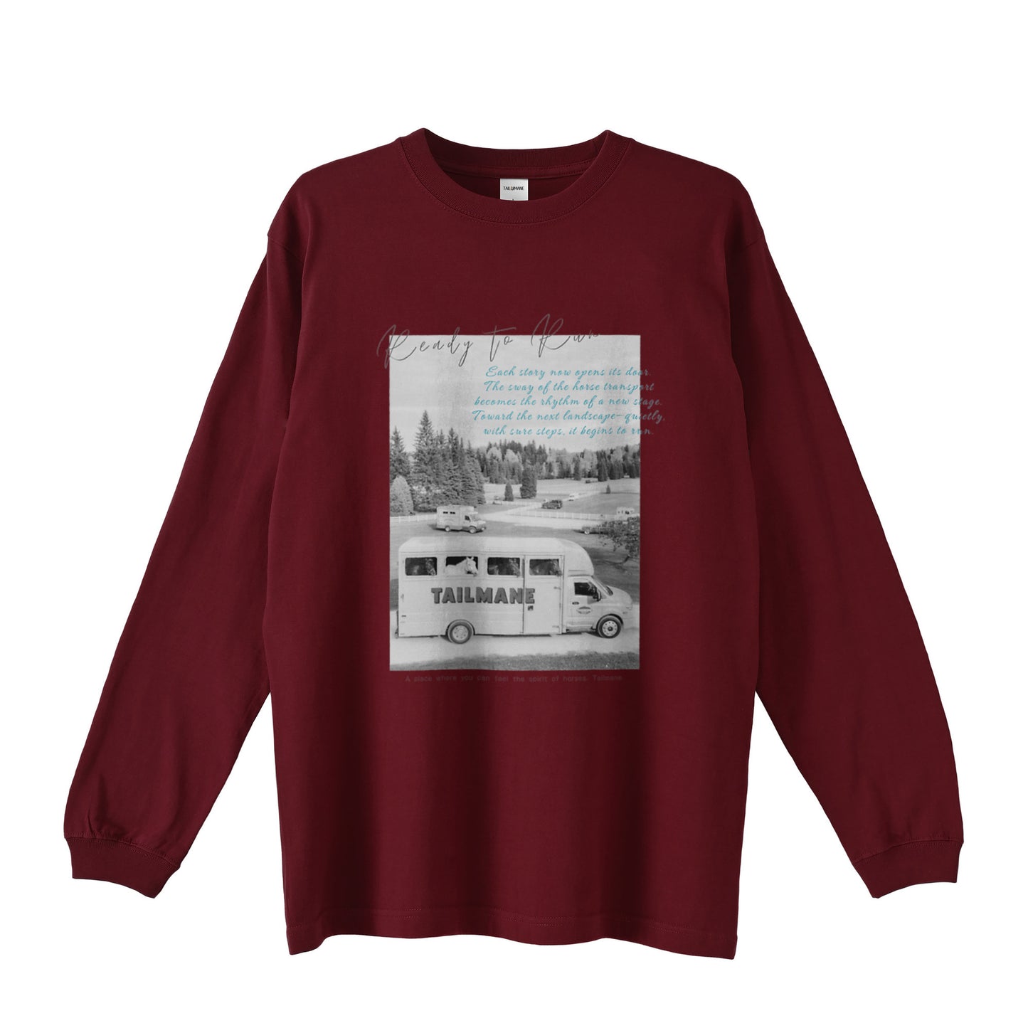 馬たちの旅が始まる  ロングTシャツ T003 全3色 burgundy image