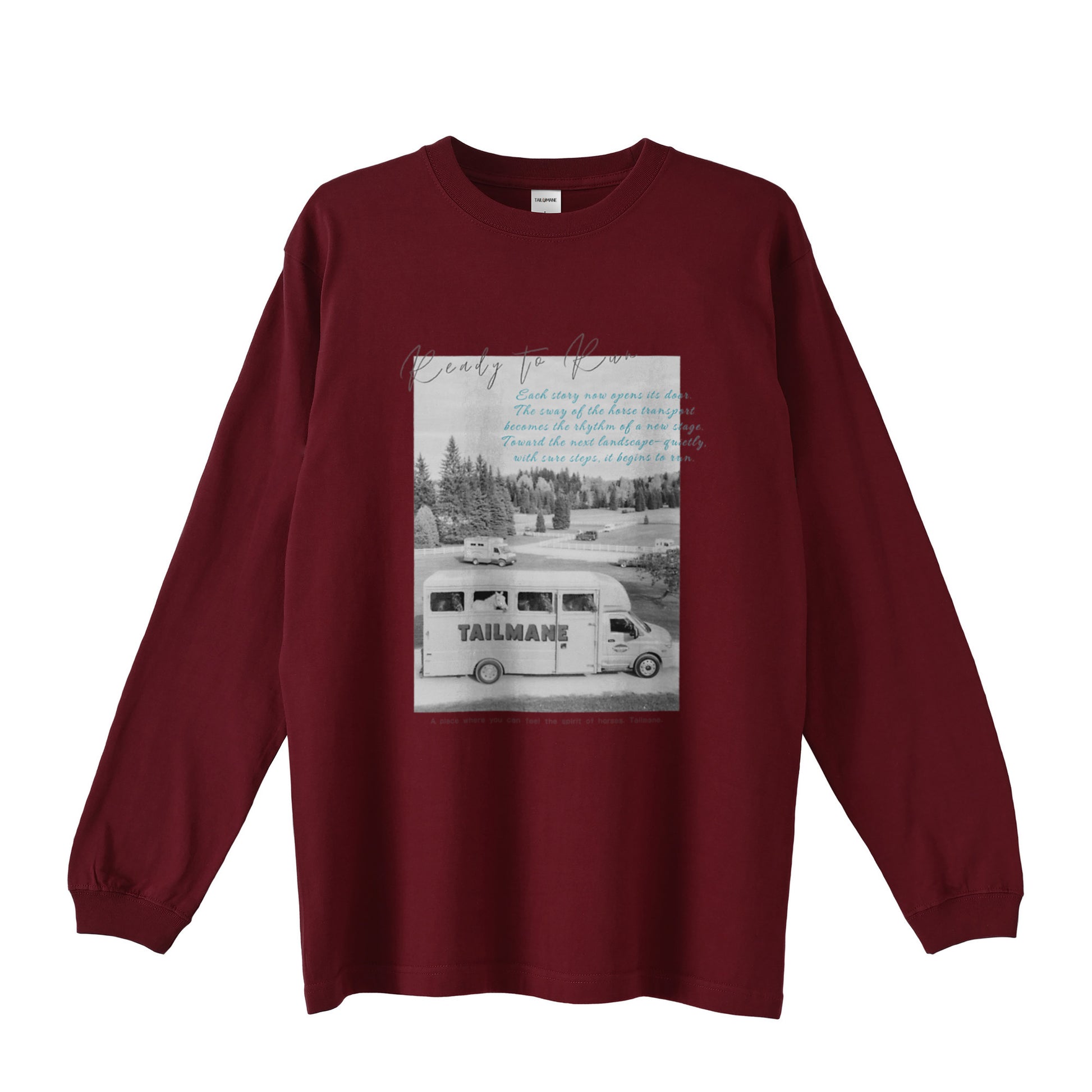 馬たちの旅が始まる  ロングTシャツ T003 全3色 burgundy image