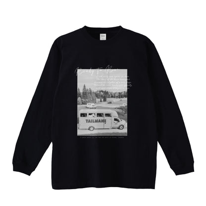 馬たちの旅が始まる  ロングTシャツ T003 全3色 black image