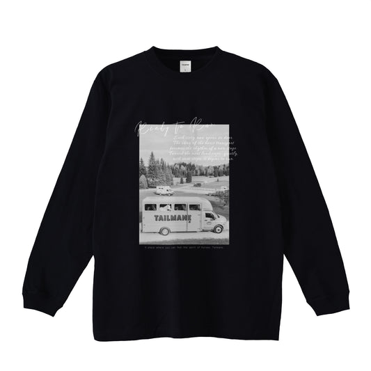 馬たちの旅が始まる  ロングTシャツ T003 全3色 black image