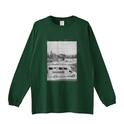 馬たちの旅が始まる  ロングTシャツ T003 全3色 green image