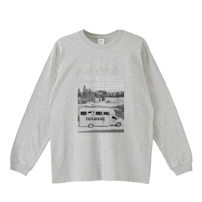 馬たちの旅が始まる  ロングTシャツ T003 全3色 gray image