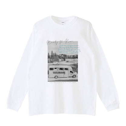 馬たちの旅が始まる  ロングTシャツ T003 全3色 white image