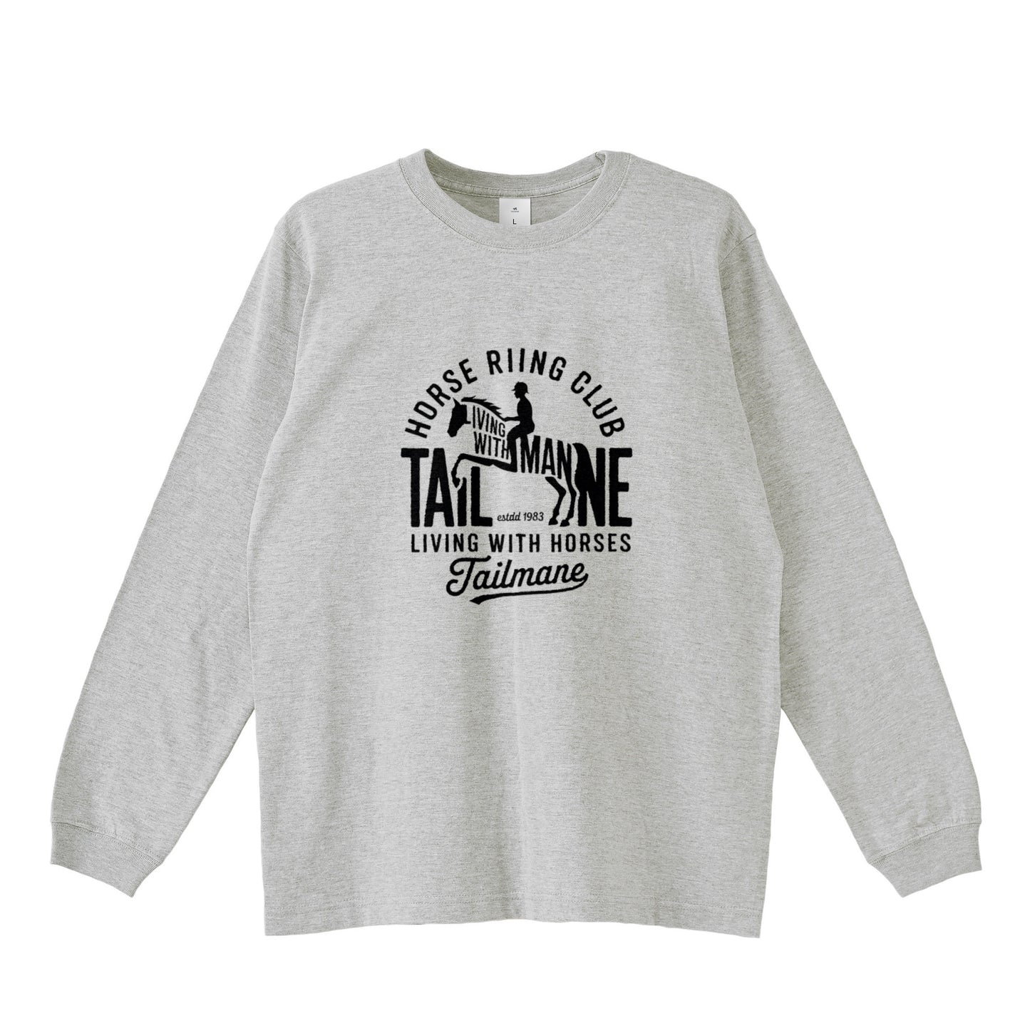 HORSE RIDING CLUB ロングTシャツ 全4色 T016 gray image