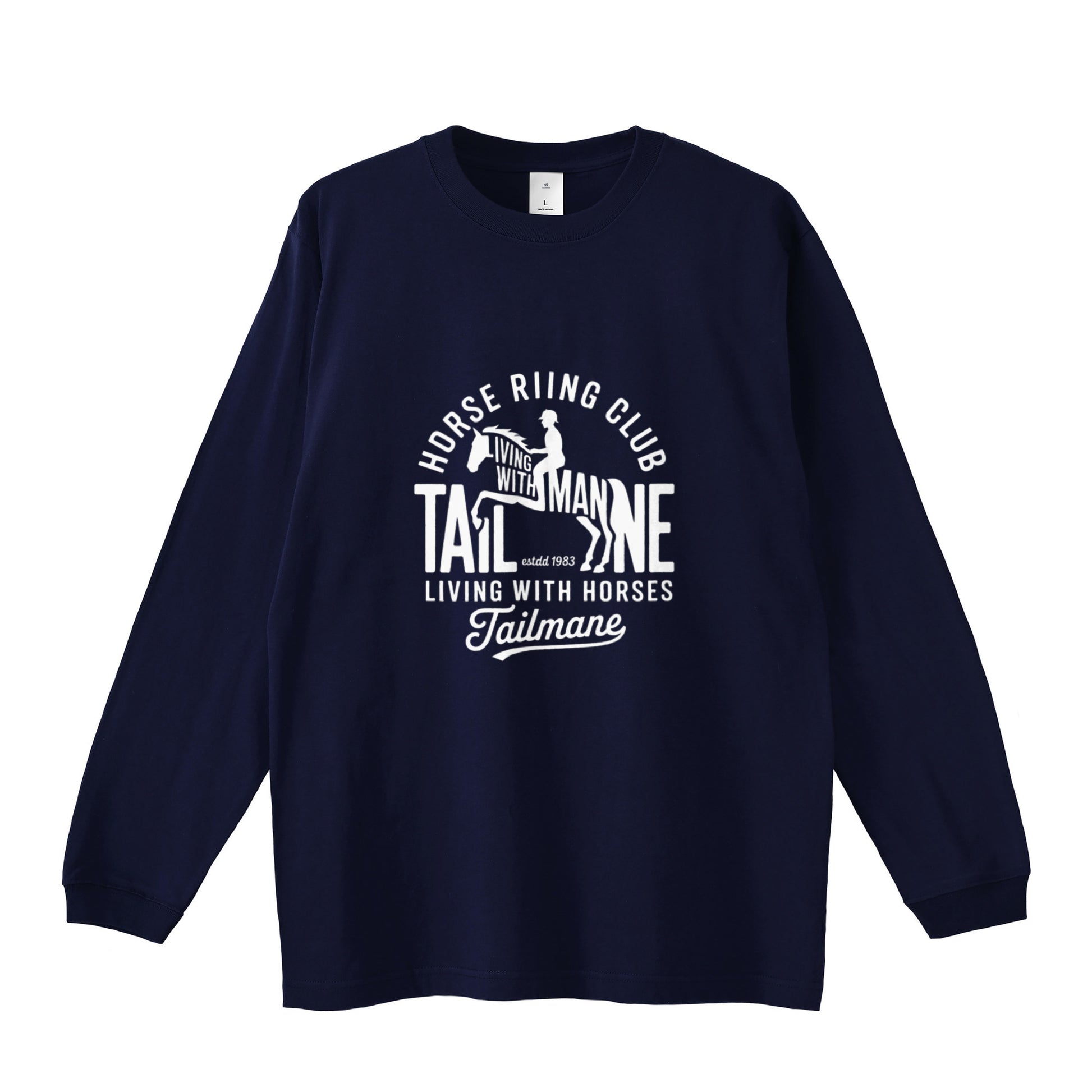 HORSE RIDING CLUB ロングTシャツ 全4色 T016 navy image