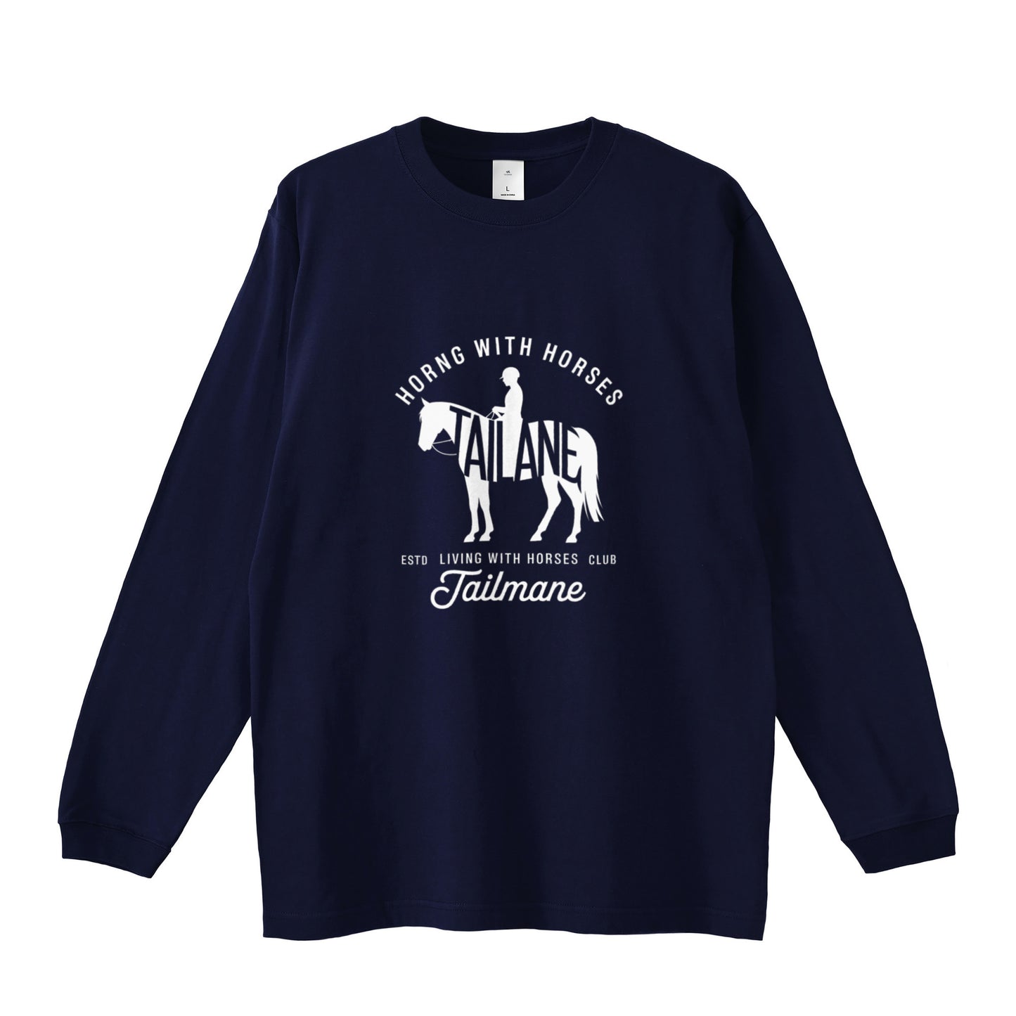 HORSE RIDING CLUB Ⅲ　ロングTシャツ 全4色 T020 navy image