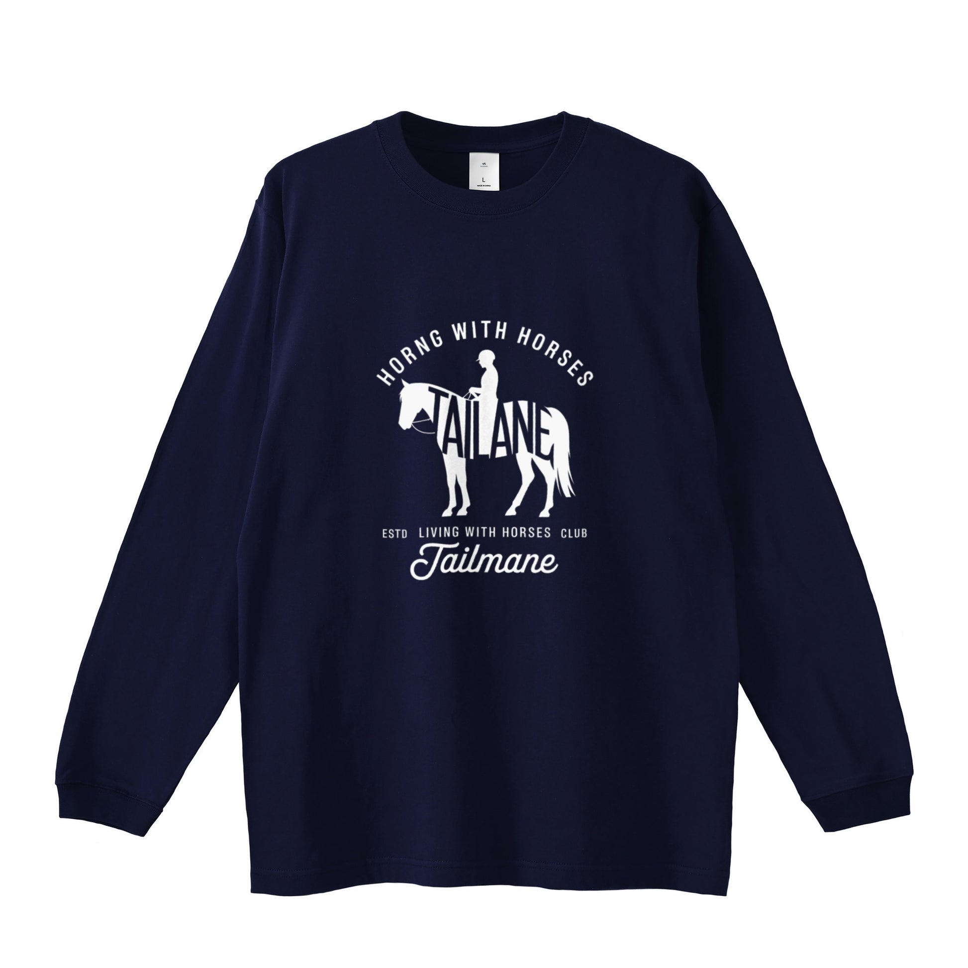 HORSE RIDING CLUB Ⅲ　ロングTシャツ 全4色 T020 navy image