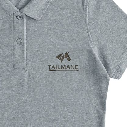 TAILMANEロゴ刺繍 鹿の子ドライポロシャツ(レディース)　全6色 T021 heather-gray image