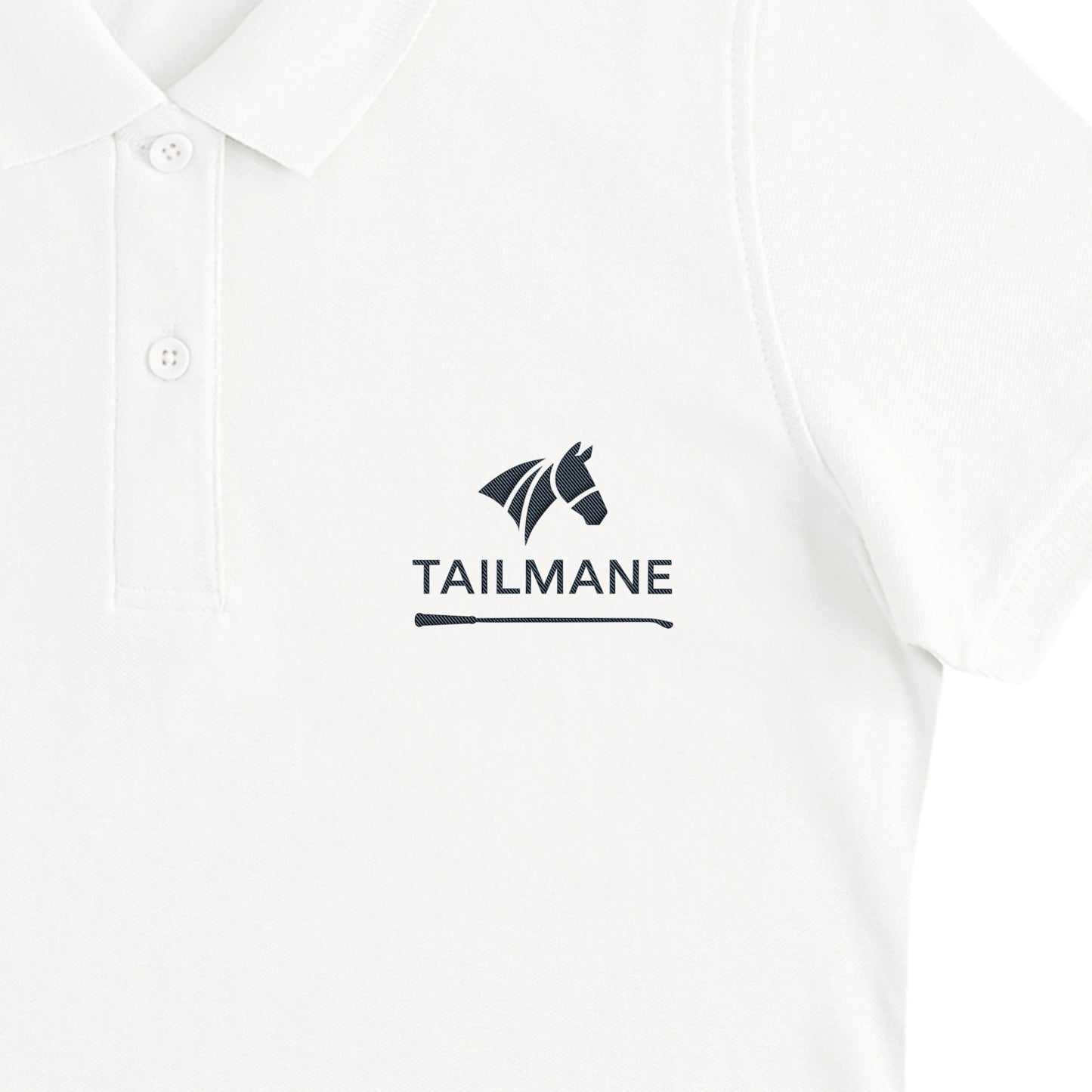 TAILMANEロゴ刺繍 鹿の子ドライポロシャツ(レディース)　全6色 T021 white image