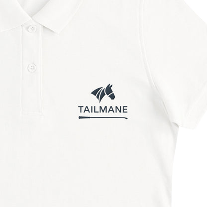 TAILMANEロゴ刺繍 鹿の子ドライポロシャツ(レディース)　全6色 T021 white image