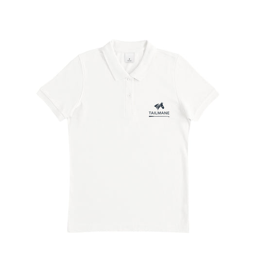 TAILMANEロゴ刺繍 鹿の子ドライポロシャツ(レディース)　全6色 T021 white image