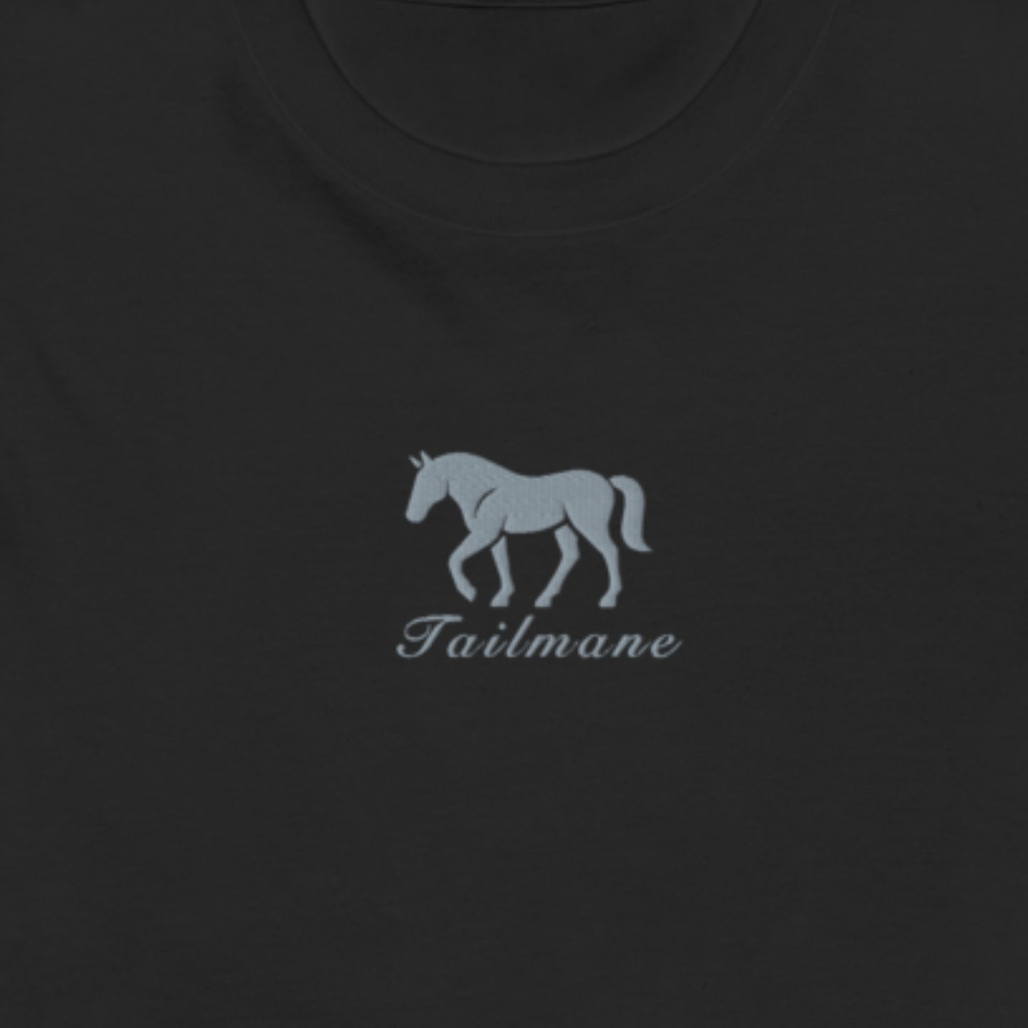 馬シルエットロゴ刺繍  半袖Tシャツ  6Color T012