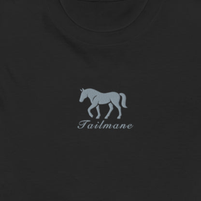 馬シルエットロゴ刺繍  半袖Tシャツ  6Color T012