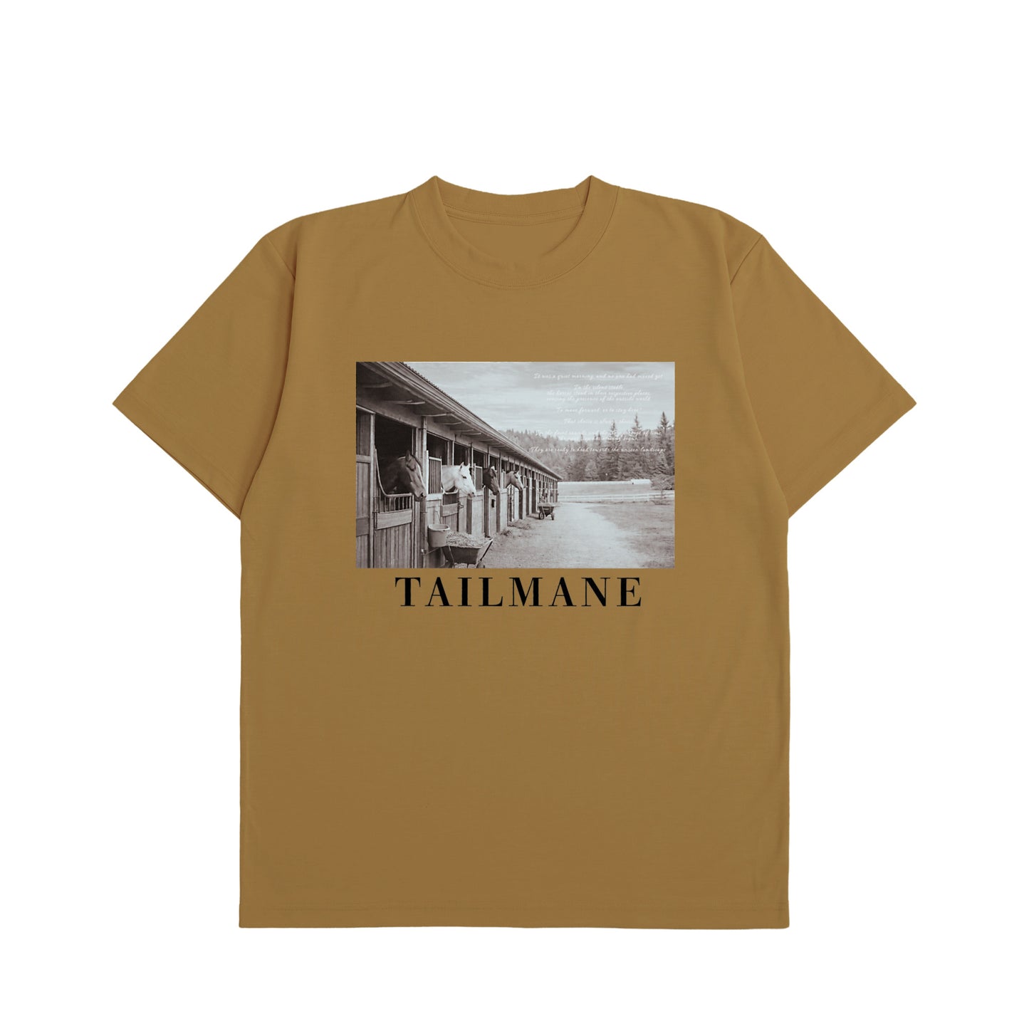 静かな厩舎の朝 Dry Heavy Weight 半袖Tシャツ  7Color T064 caramel image