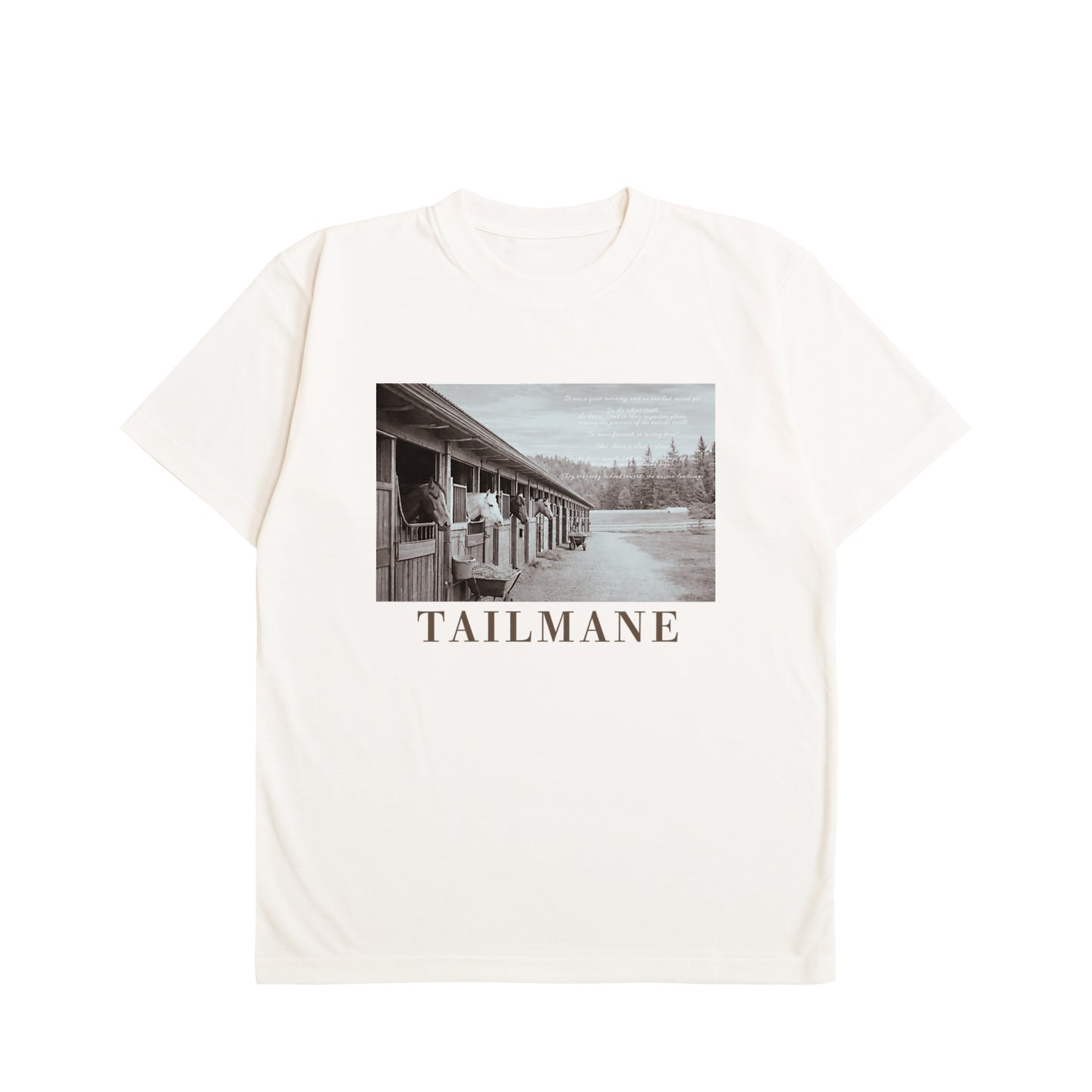 静かな厩舎の朝 Dry Heavy Weight 半袖Tシャツ  7Color T064 organic-white image