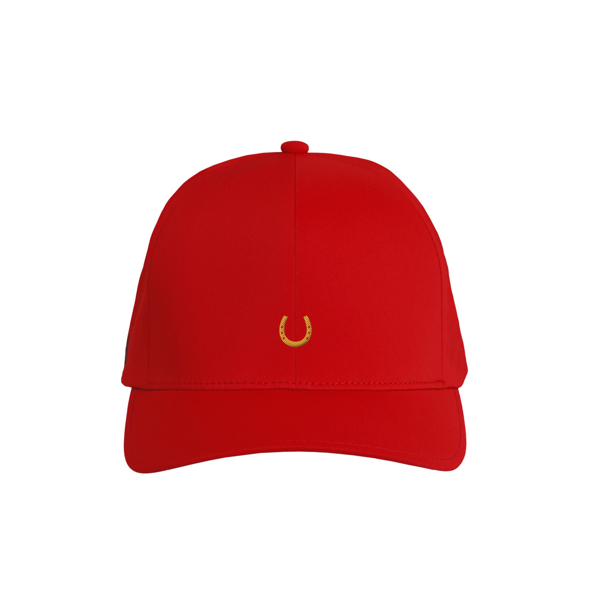 蹄鉄ワンポイント刺繍 シームレスCAP  6Color T065 red image