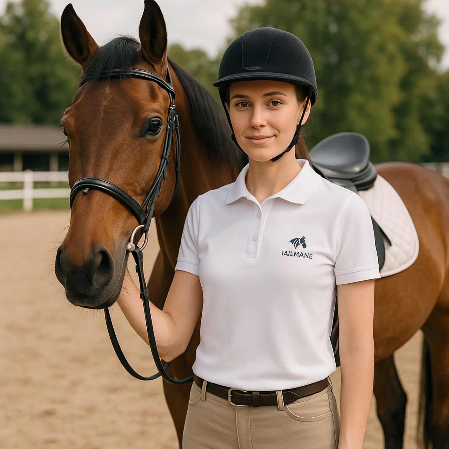 TAILMANEロゴ刺繍 鹿の子ドライポロシャツ(レディース)  6Color T021