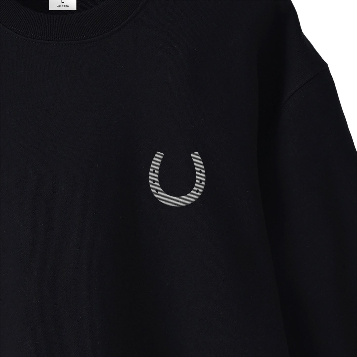 ホースシュー刺繍　SWEAT　全3色 T010 black image