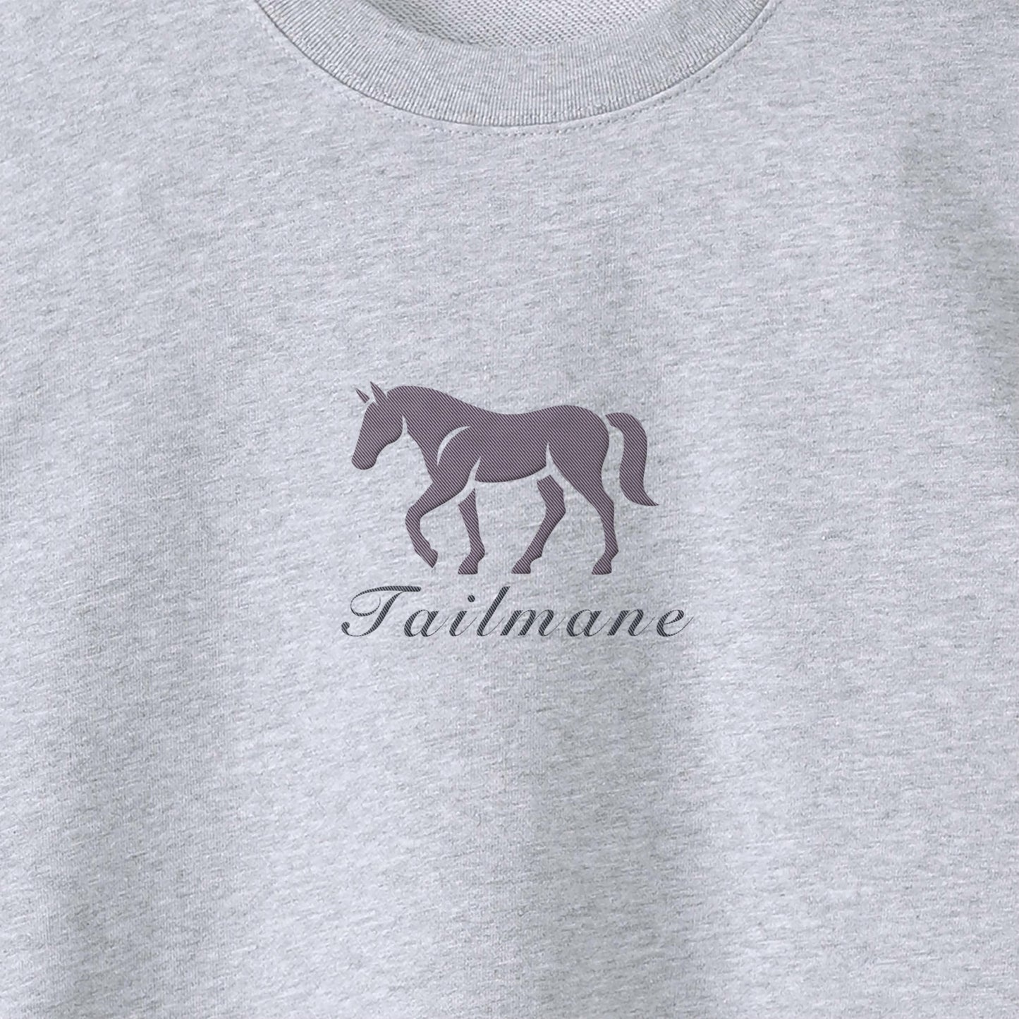 馬シルエットロゴ刺繍 スウェット 全4色 T014 gray image