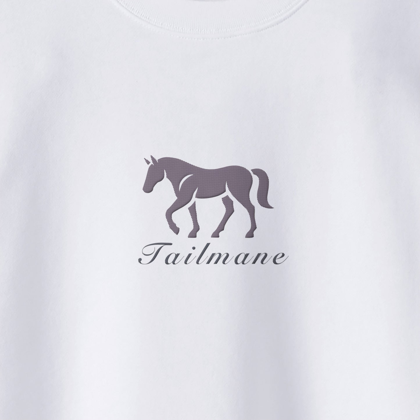 馬シルエットロゴ刺繍 スウェット 全4色 T014 white image
