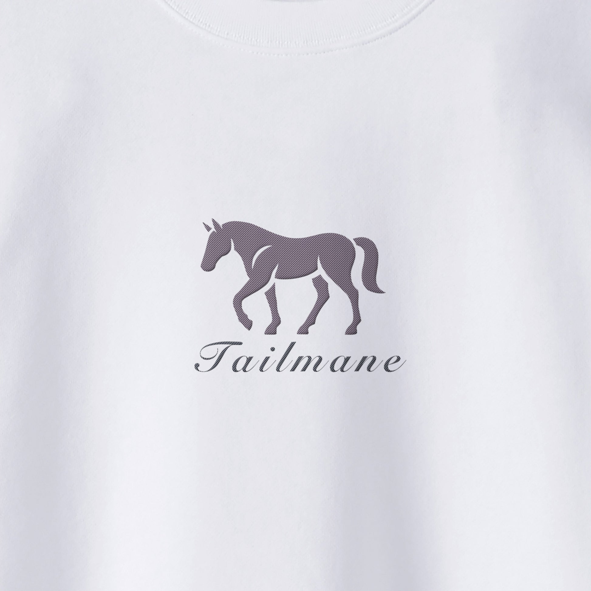 馬シルエットロゴ刺繍 スウェット 全4色 T014 white image