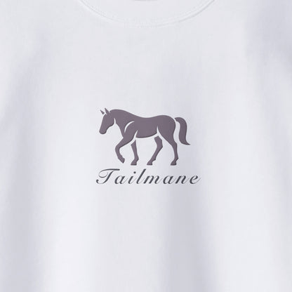 馬シルエットロゴ刺繍 スウェット 全4色 T014 white image