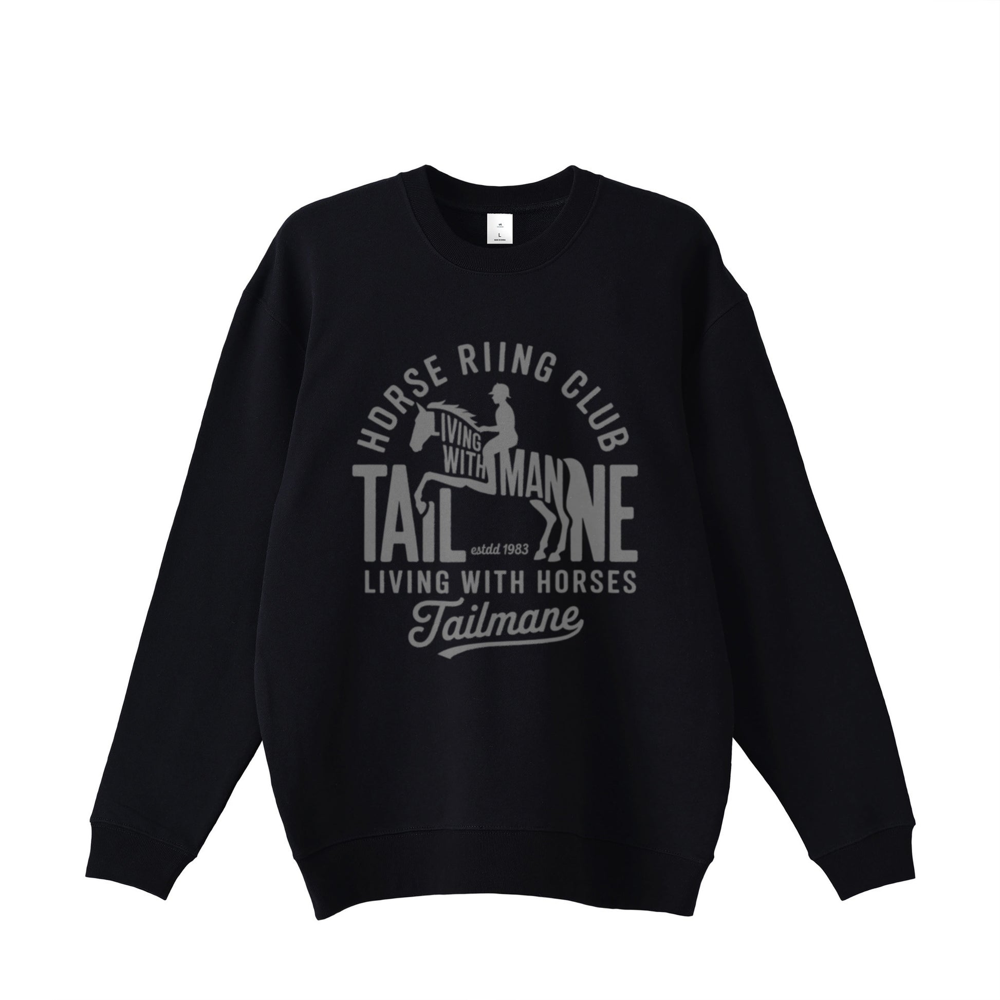 HORSE RIDING CLUB 1 スウェット  4Color T062 black image