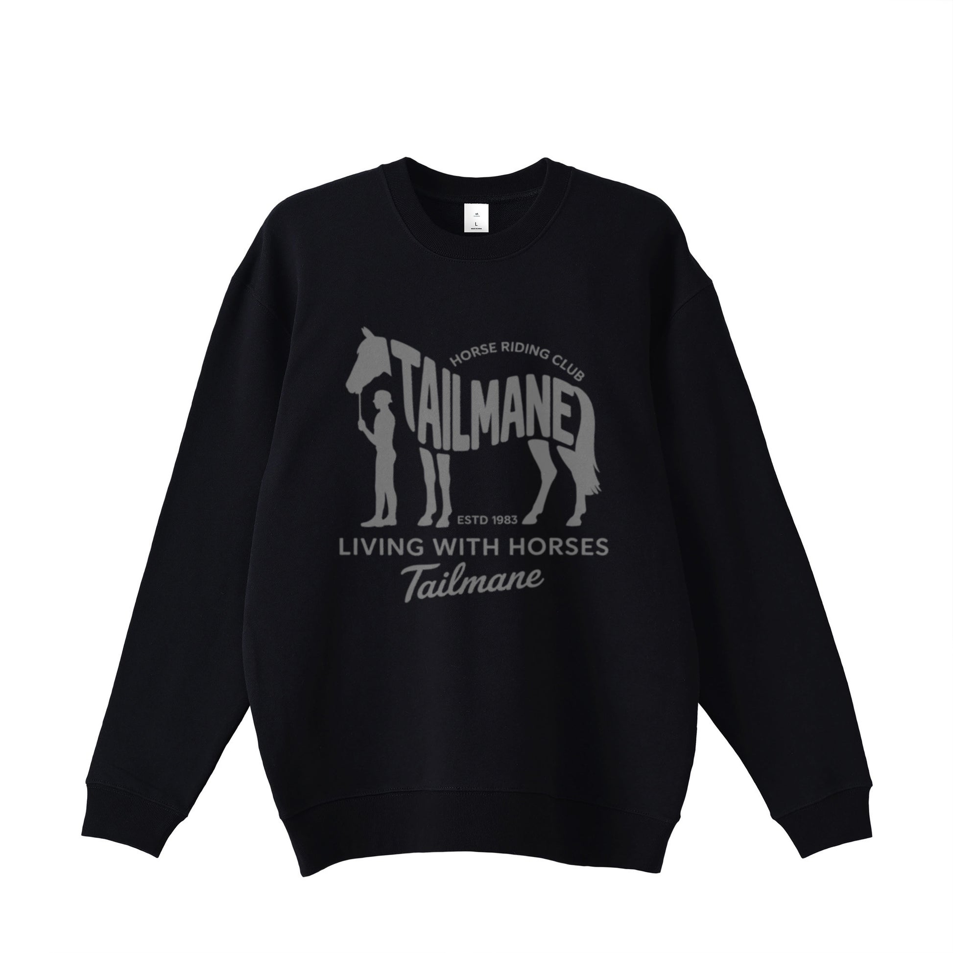 HORSE RIDING CLUB 2 裏パイルスウェット  4Color T061 black image