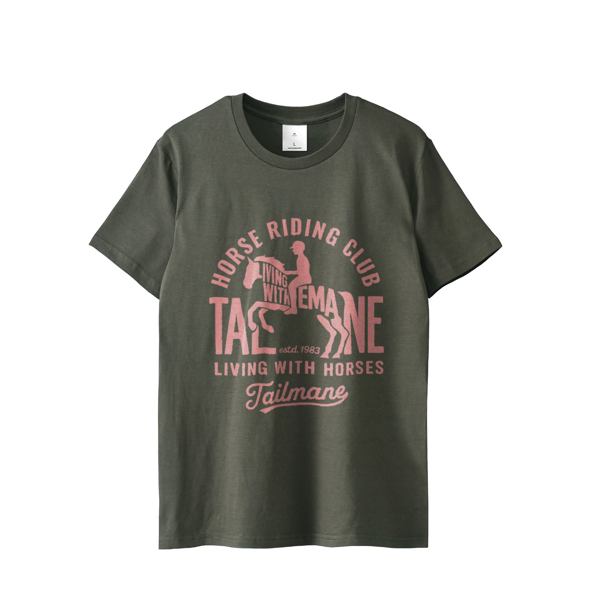 HORSE RIDING CLUB 半袖Tシャツ（スリム）   T069 charcoal image