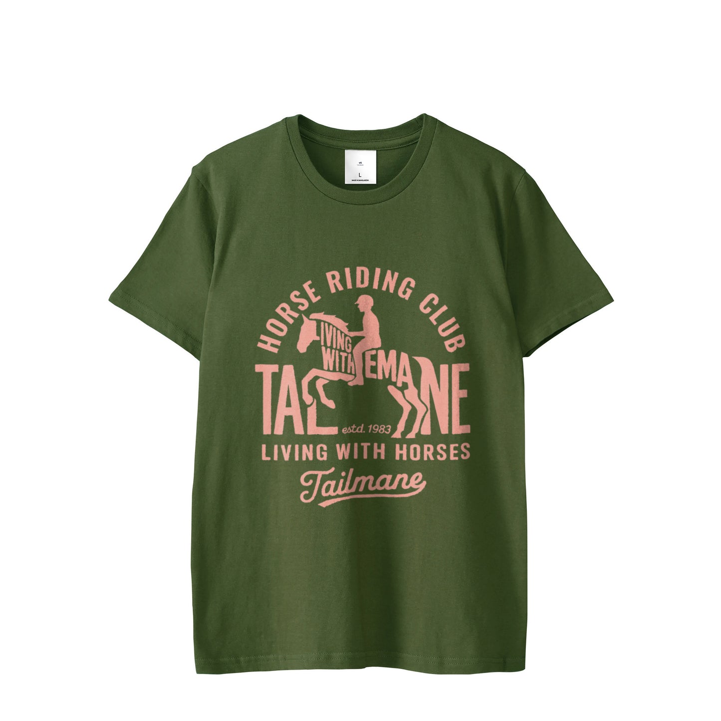 HORSE RIDING CLUB 半袖Tシャツ（スリム）   T069 olive-drab image
